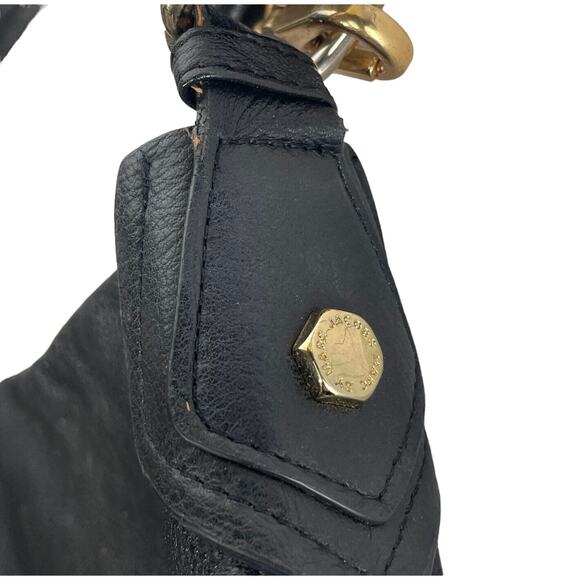 MARC by Marc Jacobs Black Leather Hobo Standard Supply Workwear - Picture 4 of 10